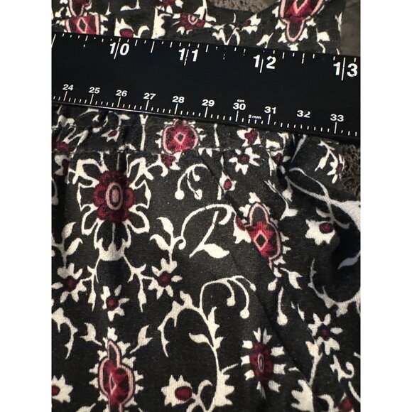 Joe B by Joe Benbasset Women size XS Floral Pull-On Pants Boho bohemian wide leg - Picture 8 of 9